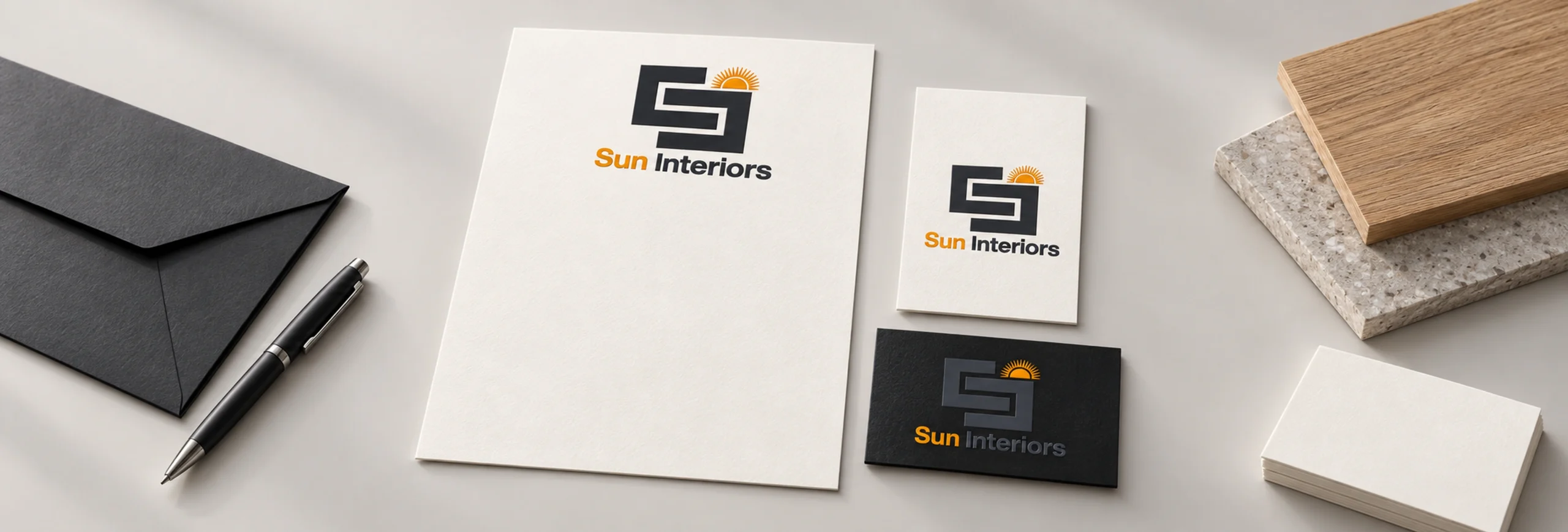 Sun Interiors stationery set